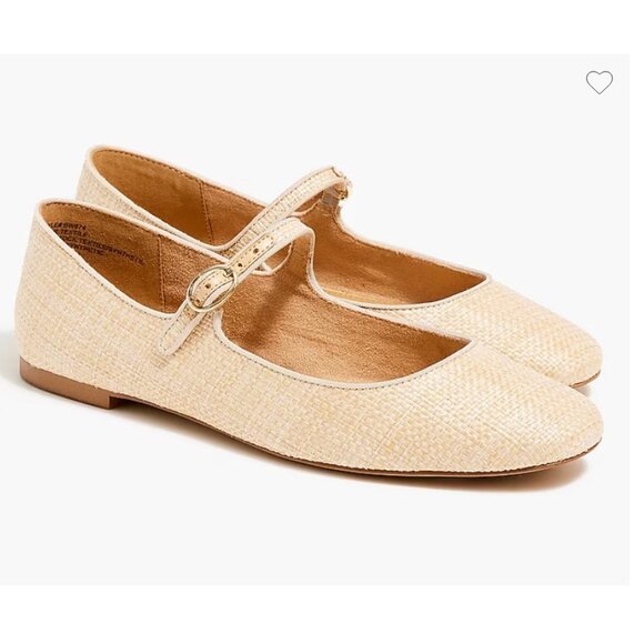 J. Crew Shoes - J.Crew $128 Woven Mary Jane Flats in Natural Raffia Size 5 BW874